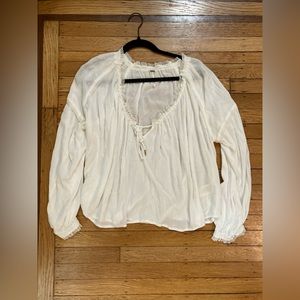 Free People White Blouse, size medium